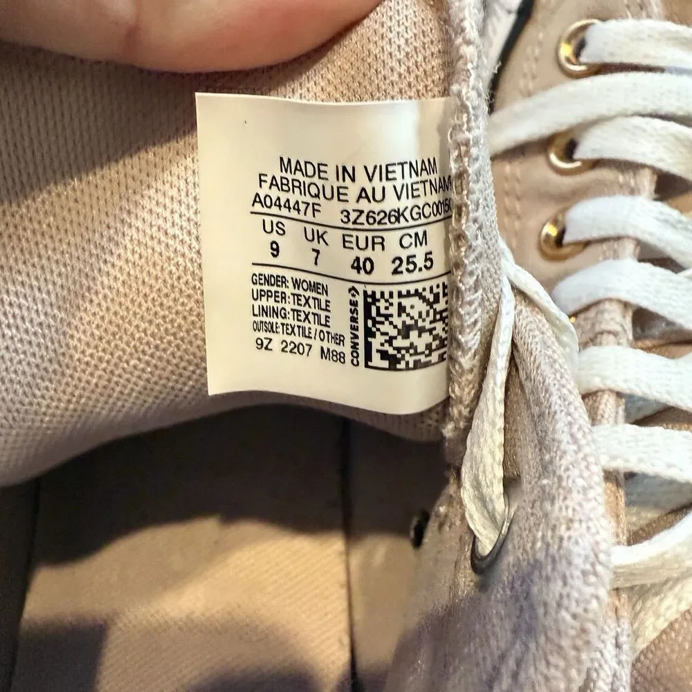 Converse All Star Chuck Taylor Mid Rose Gold US W 9 - EUR 40 Great Condition - Picture 10 of 10